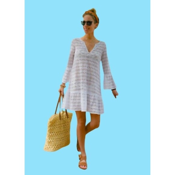 Lilly Pulitzer Payton Cover-Up Resort White Honeycomb Dot Lace Size Small - Picture 1 of 7